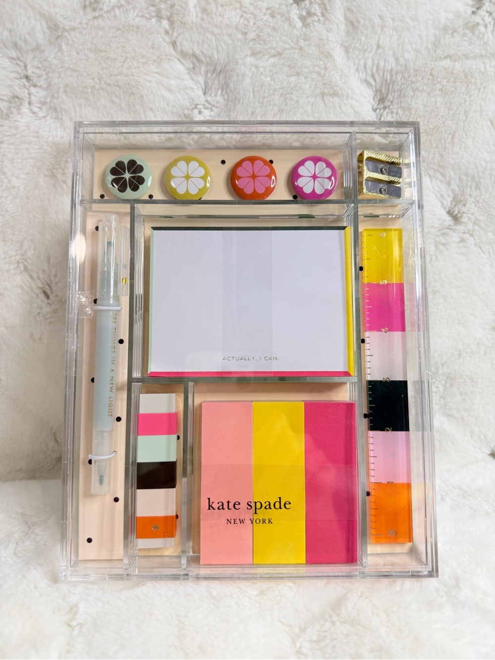 Kate Spade Actually I Can Tackle Box Desk Set NWT Gift
